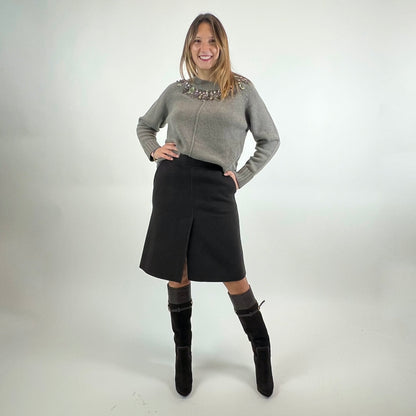 FFC Maglione in lana e cashmere con dettagli gioiello