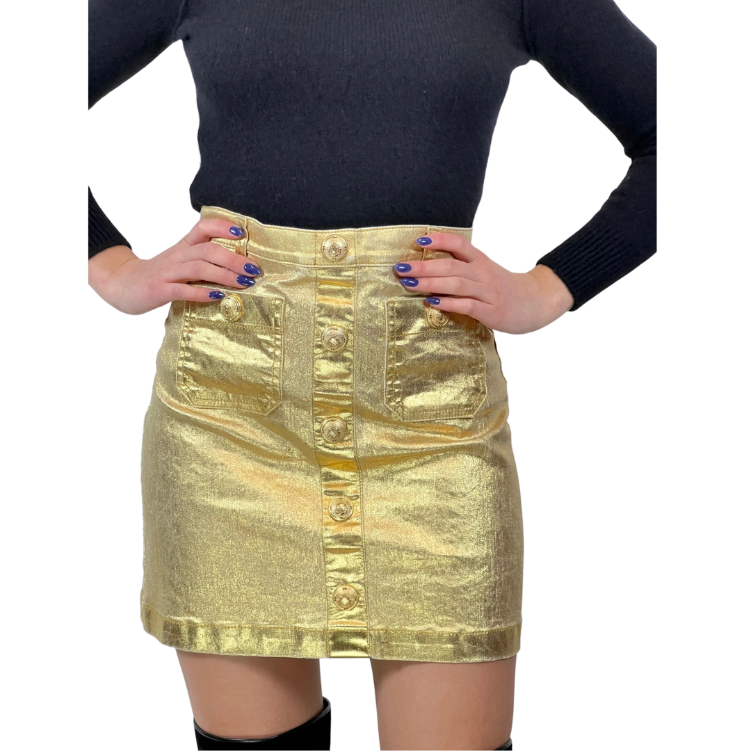 Gonna oro corta outlet