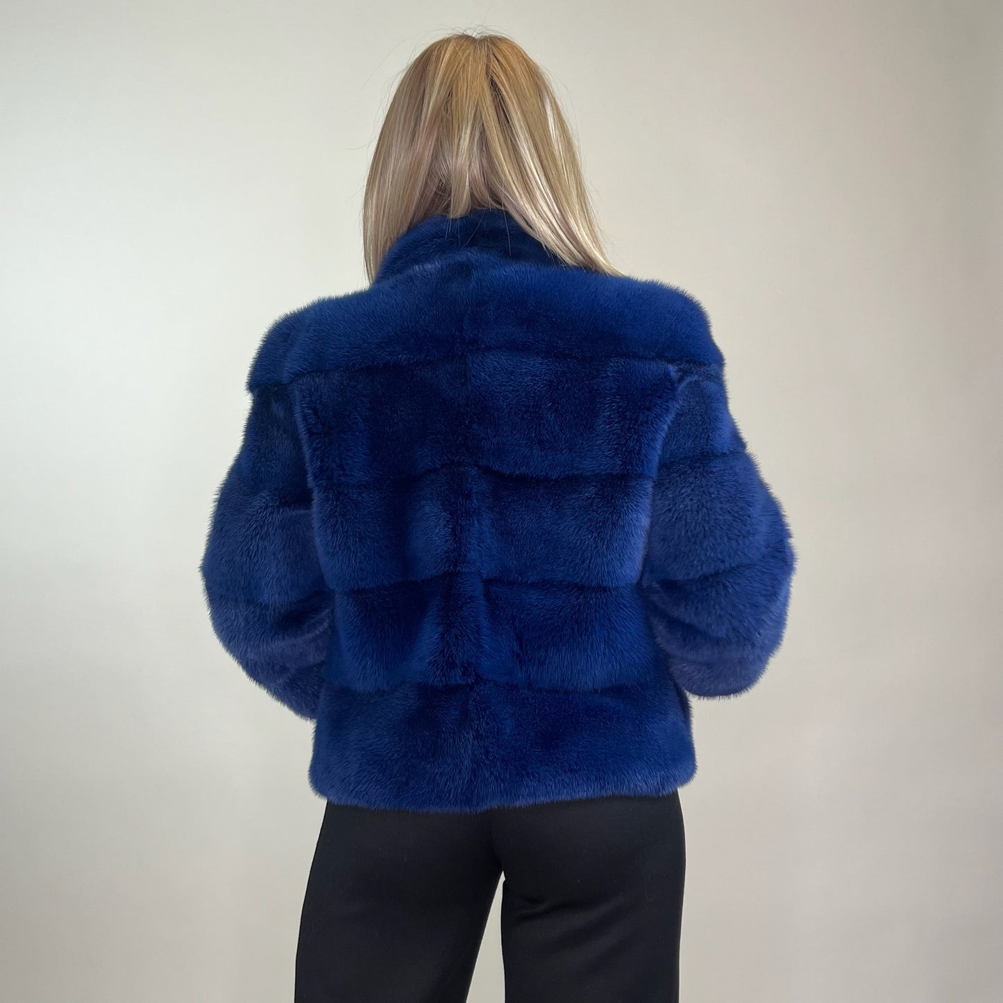 FLAVIO CASTELLANI Pelliccia corta in visone  bluette