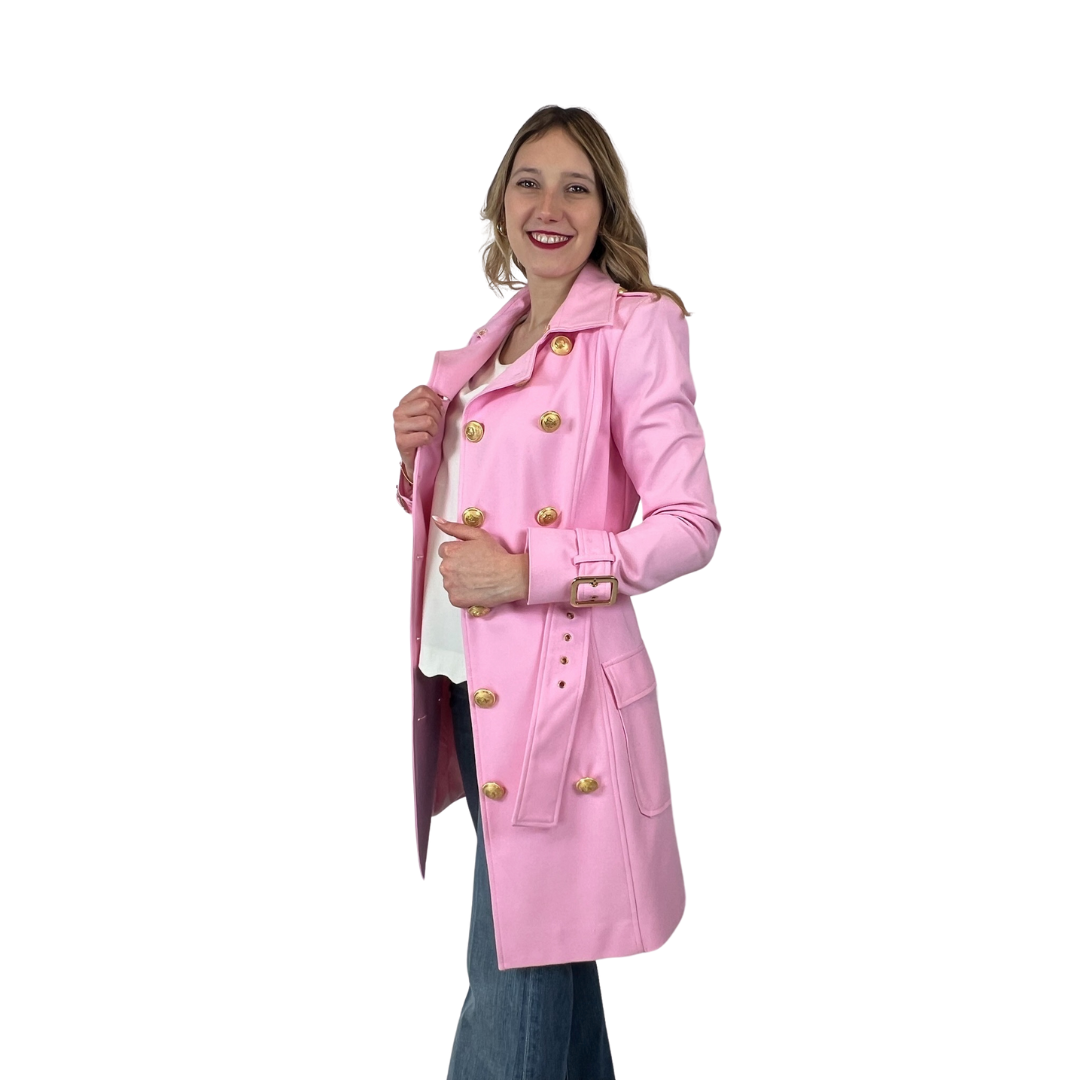 FLAVIO CASTELLANI Trench rosa