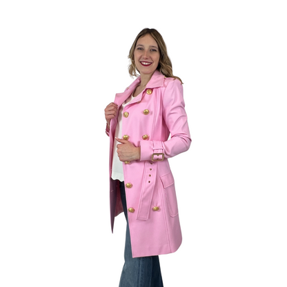 FLAVIO CASTELLANI Trench rosa