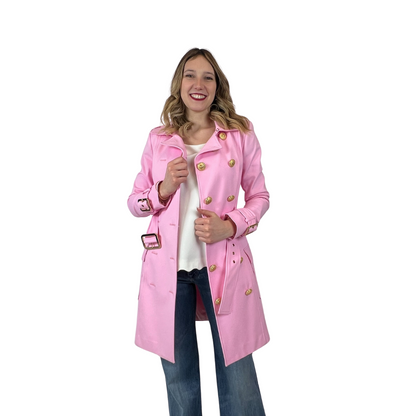 FLAVIO CASTELLANI Trench rosa