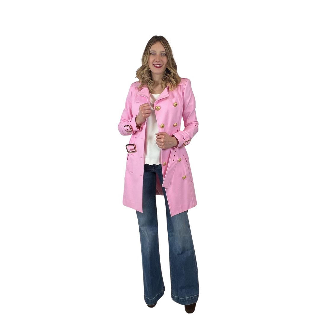 FLAVIO CASTELLANI Trench rosa