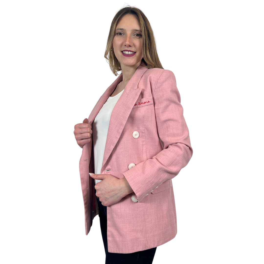 GIADA BENINCASA Giacca blazer rosa bon bon