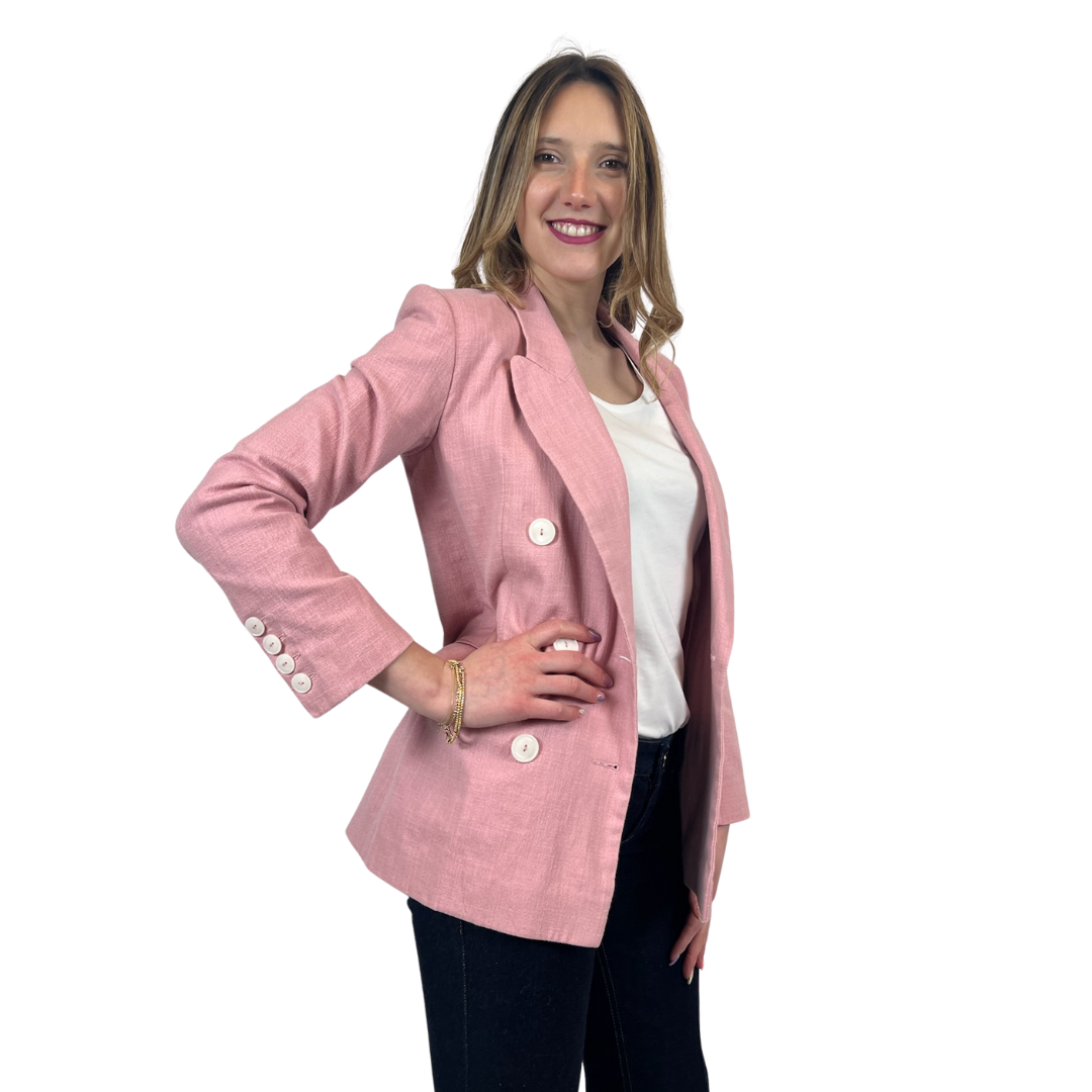 GIADA BENINCASA Giacca blazer rosa bon bon