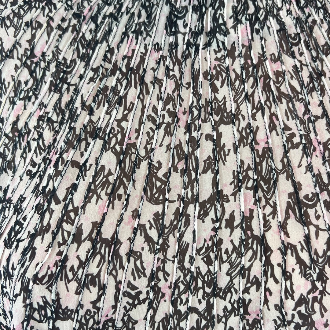 GIAMBATTISTA VALLI Casacca in voile di seta nera e rosa