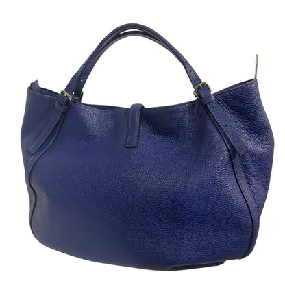 GIANNI CHIARINI Borsa in pelle martellata bluette