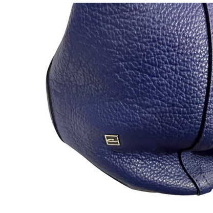GIANNI CHIARINI Borsa in pelle martellata bluette