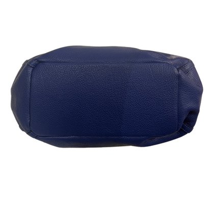 GIANNI CHIARINI Borsa in pelle martellata bluette