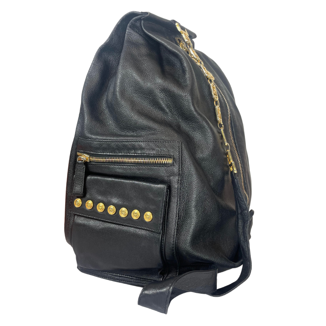 GIANNI VERSACE Borsa zaino in pelle nera boutiquepelfini
