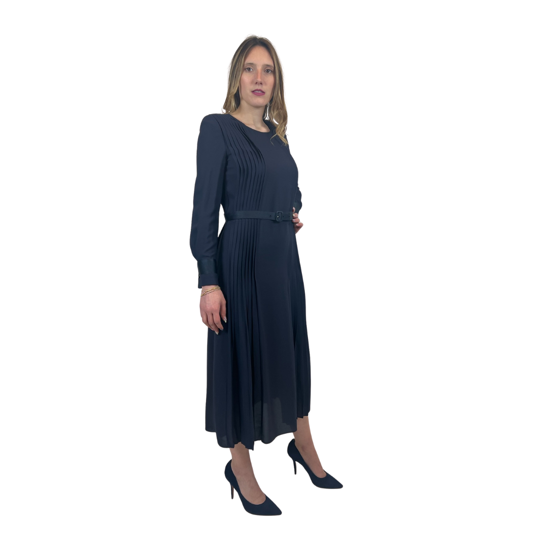 GIORGIO ARMANI Abito lungo in seta blu