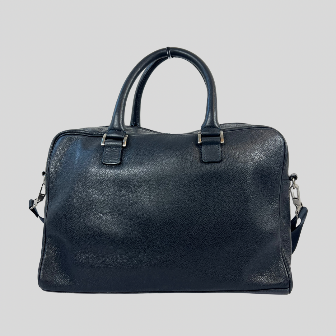 GIORGIO ARMANI Borsa da lavoro in pelle blu 