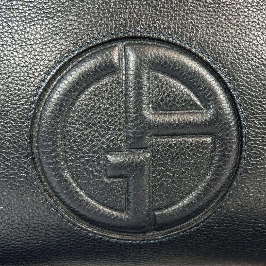 GIORGIO ARMANI Borsa da lavoro in pelle blu 