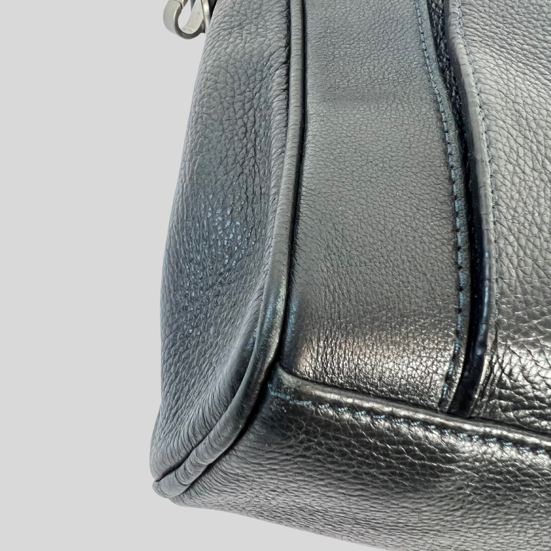 GIORGIO ARMANI Borsa da lavoro in pelle blu 