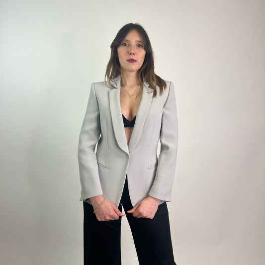 GIORGIO ARMANI Giacca blazer grigio perla 