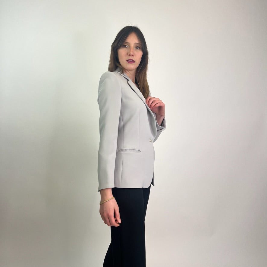 GIORGIO ARMANI Giacca blazer grigio perla 