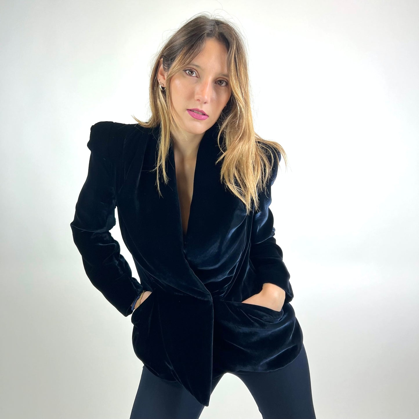 GIORGIO ARMANI Giacca in velluto rasato