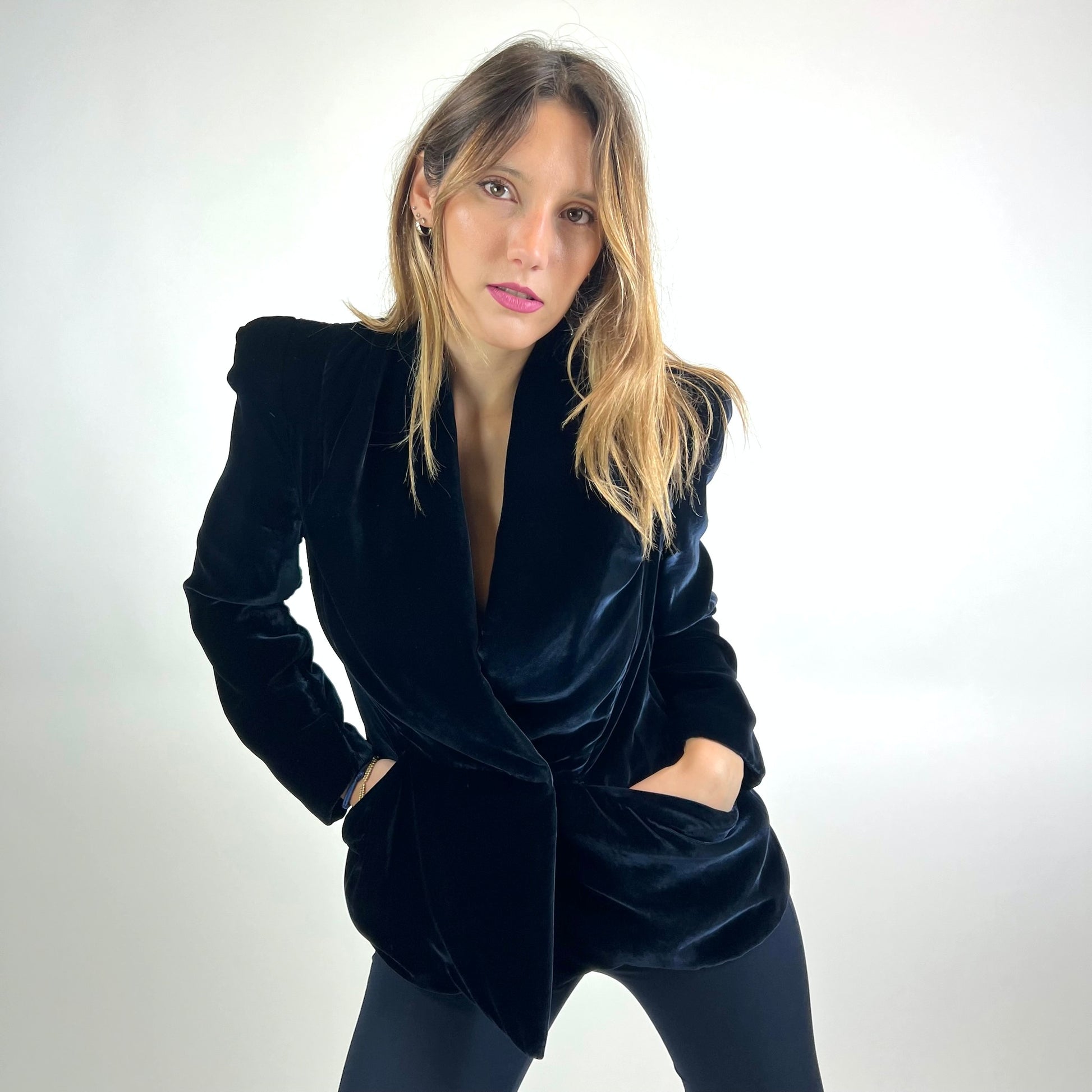 GIORGIO ARMANI Giacca in velluto rasato