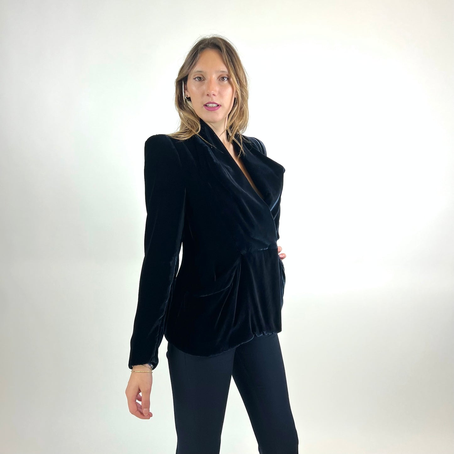 GIORGIO ARMANI Giacca in velluto rasato