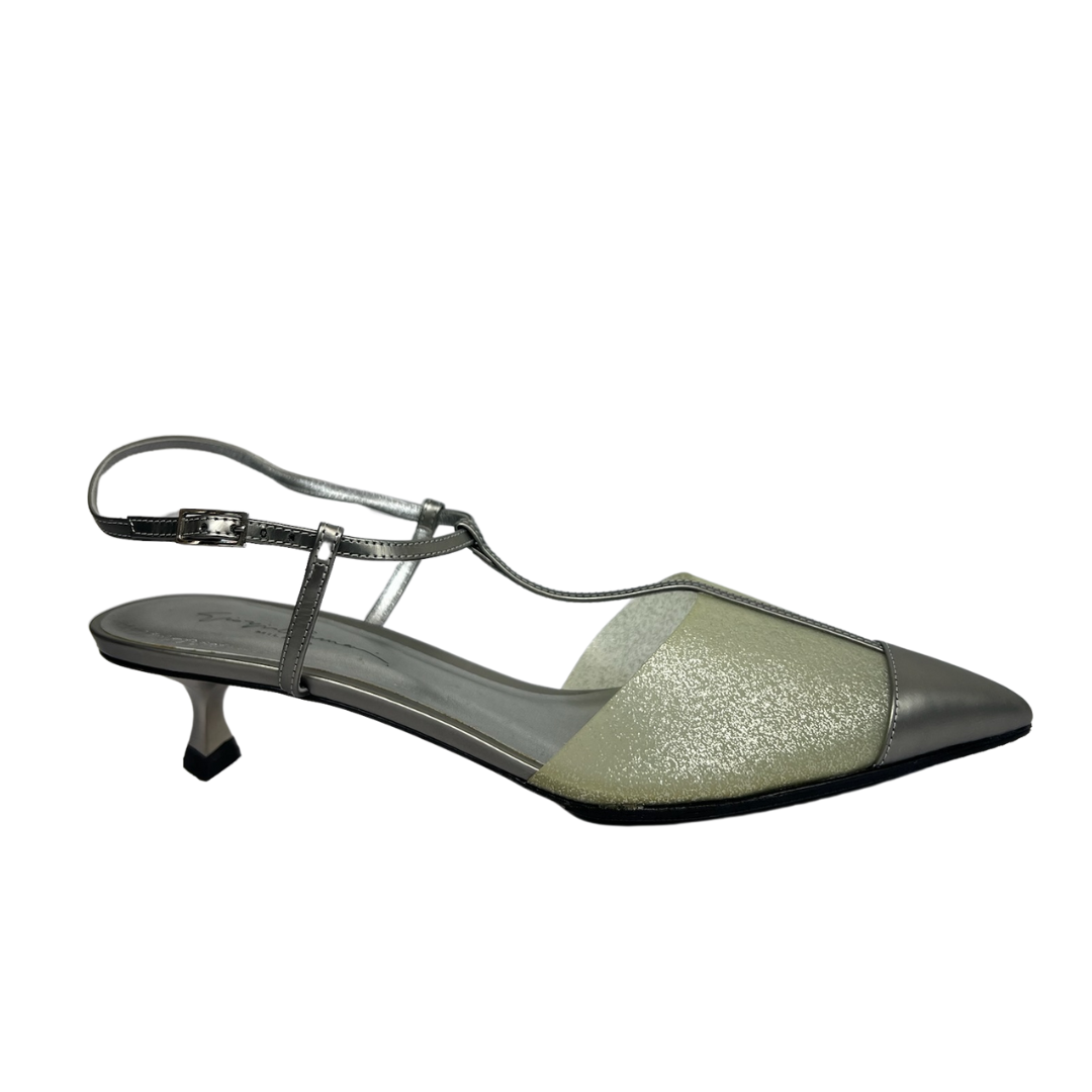 GIORGIO ARMANI Scarpe slingback argento