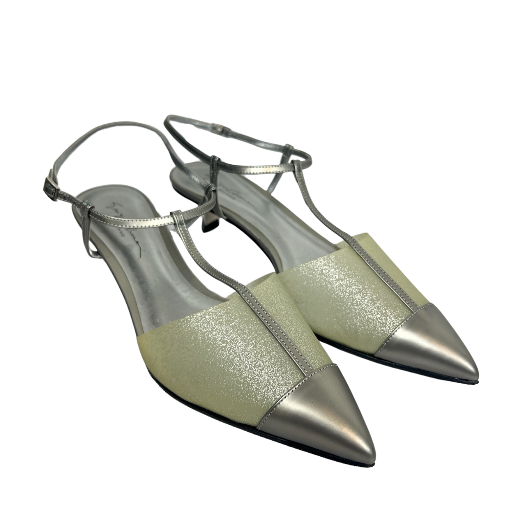 GIORGIO ARMANI Scarpe slingback argento