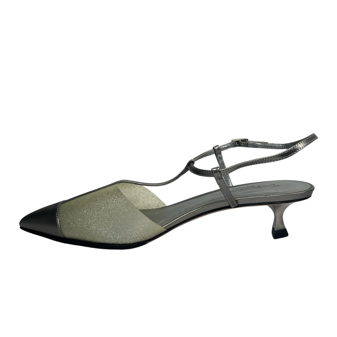 GIORGIO ARMANI Scarpe slingback argento