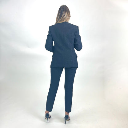 GIORGO ARMANI Tailleur blu notte con filo lamè