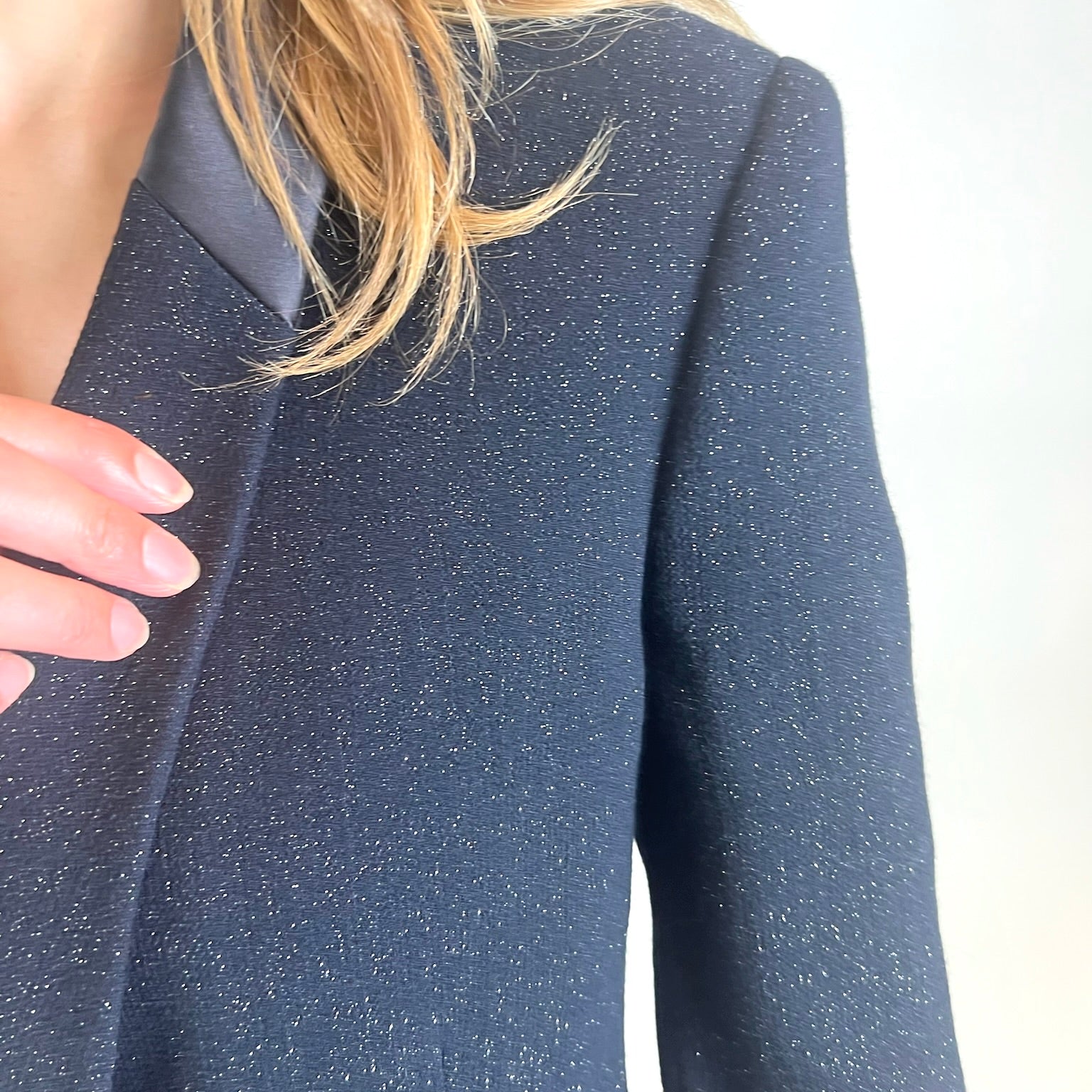 GIORGO ARMANI Tailleur blu notte con filo lamè