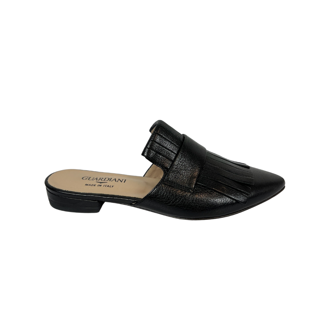 GUARDIANI Scarpe mule nere con frange
