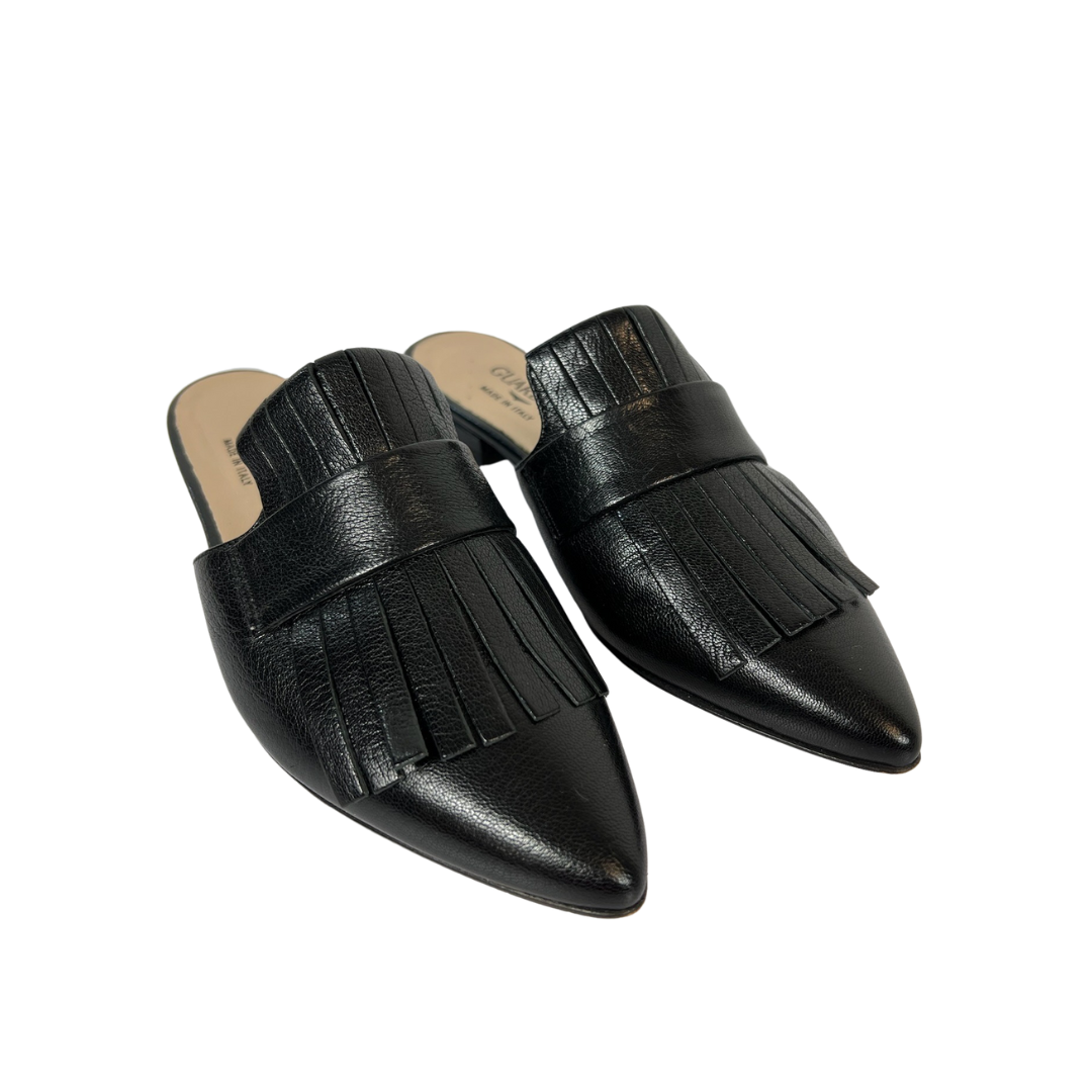GUARDIANI Scarpe mule nere con frange