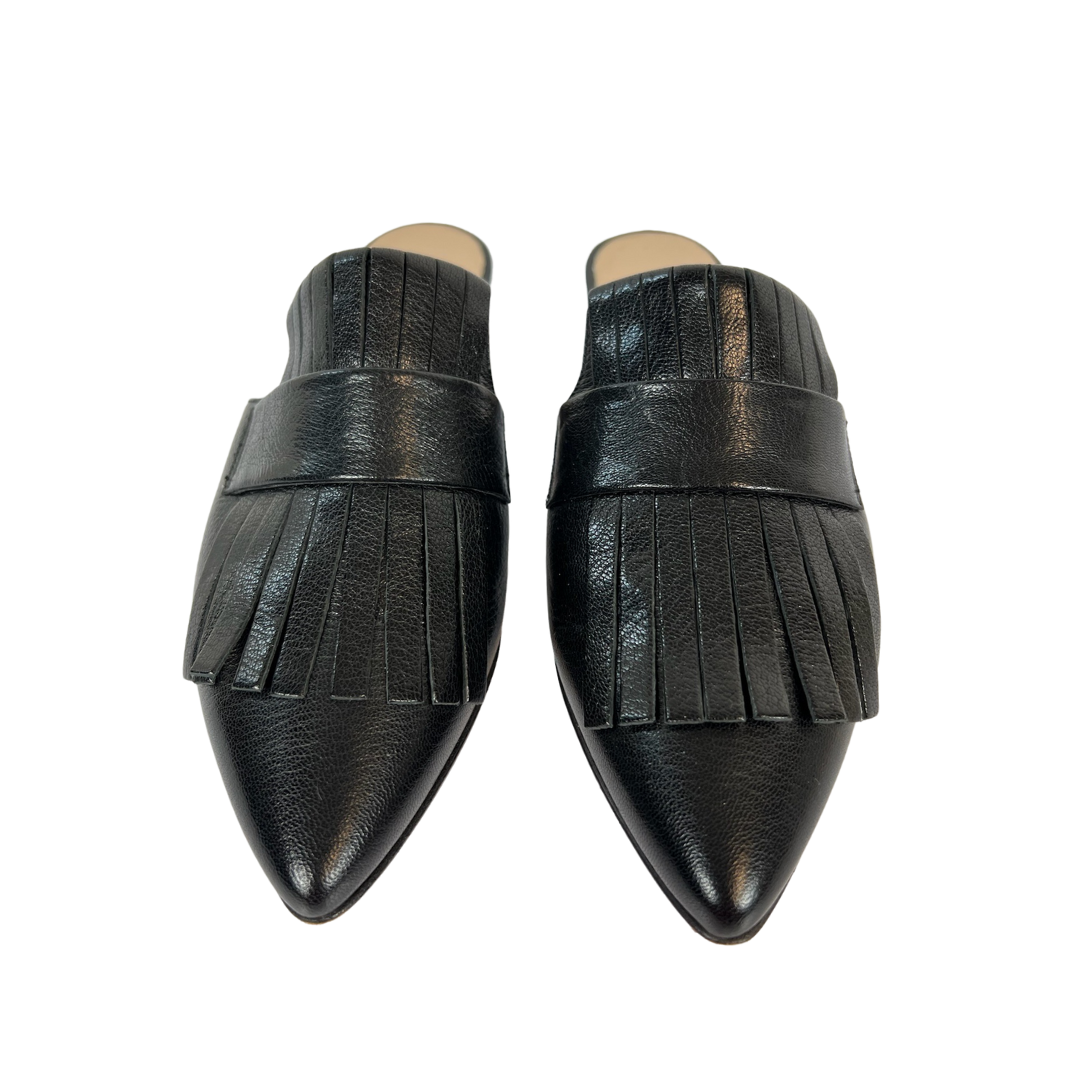 GUARDIANI Scarpe mule nere con frange