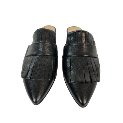 GUARDIANI Scarpe mule nere con frange
