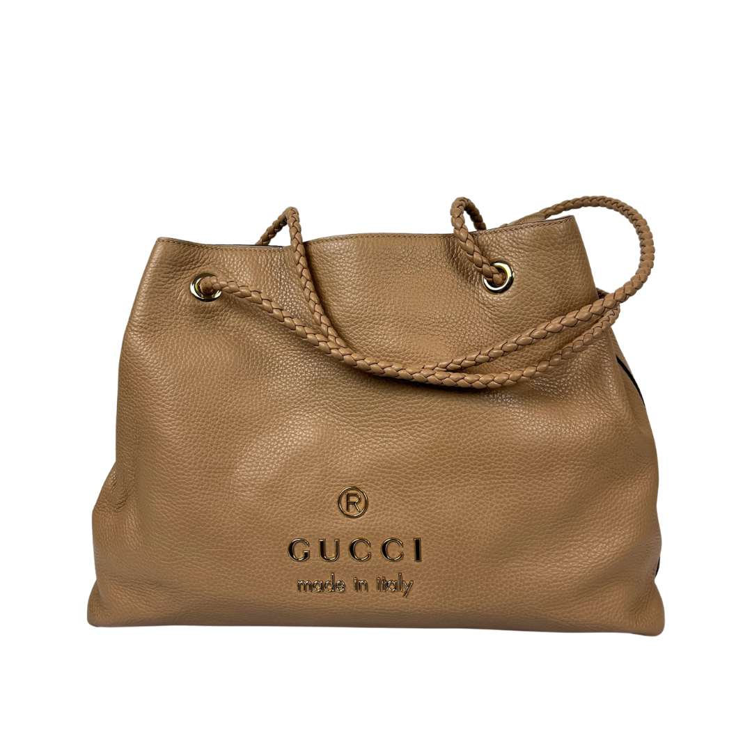 GUCCI Borsa Gifford a trapezio biscotto