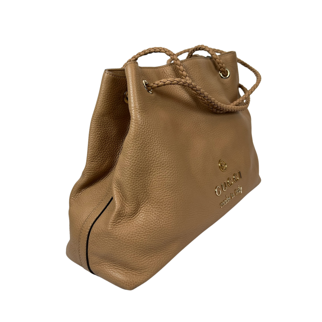 GUCCI Borsa Gifford a trapezio biscotto