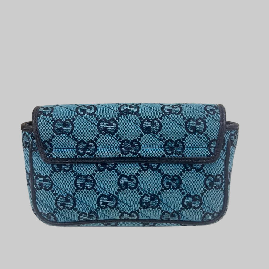 GUCCI Borsa Mini GG Marmont turchese