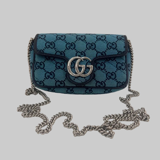GUCCI Borsa Mini GG Marmont turchese