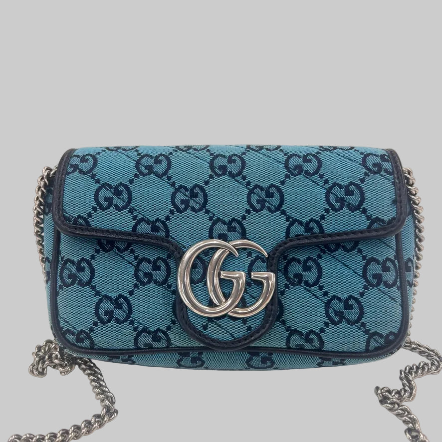 GUCCI Borsa Mini GG Marmont turchese