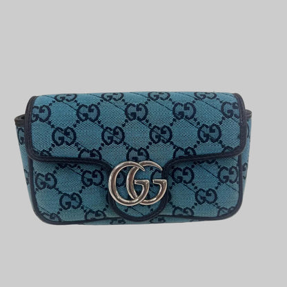 GUCCI Borsa Mini GG Marmont turchese