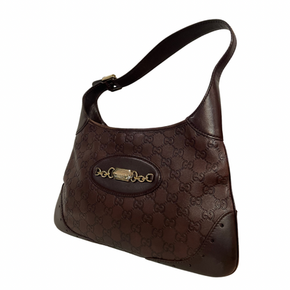 GUCCI Borsa in pelle Guccissima marrone