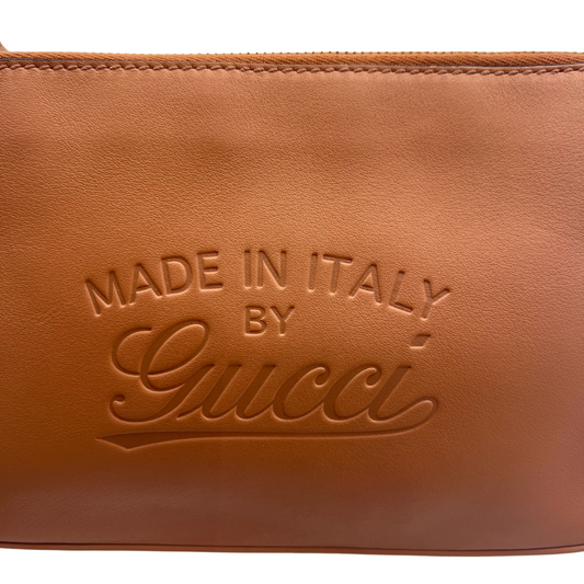 GUCCI Borsa pochette piatta color cipria