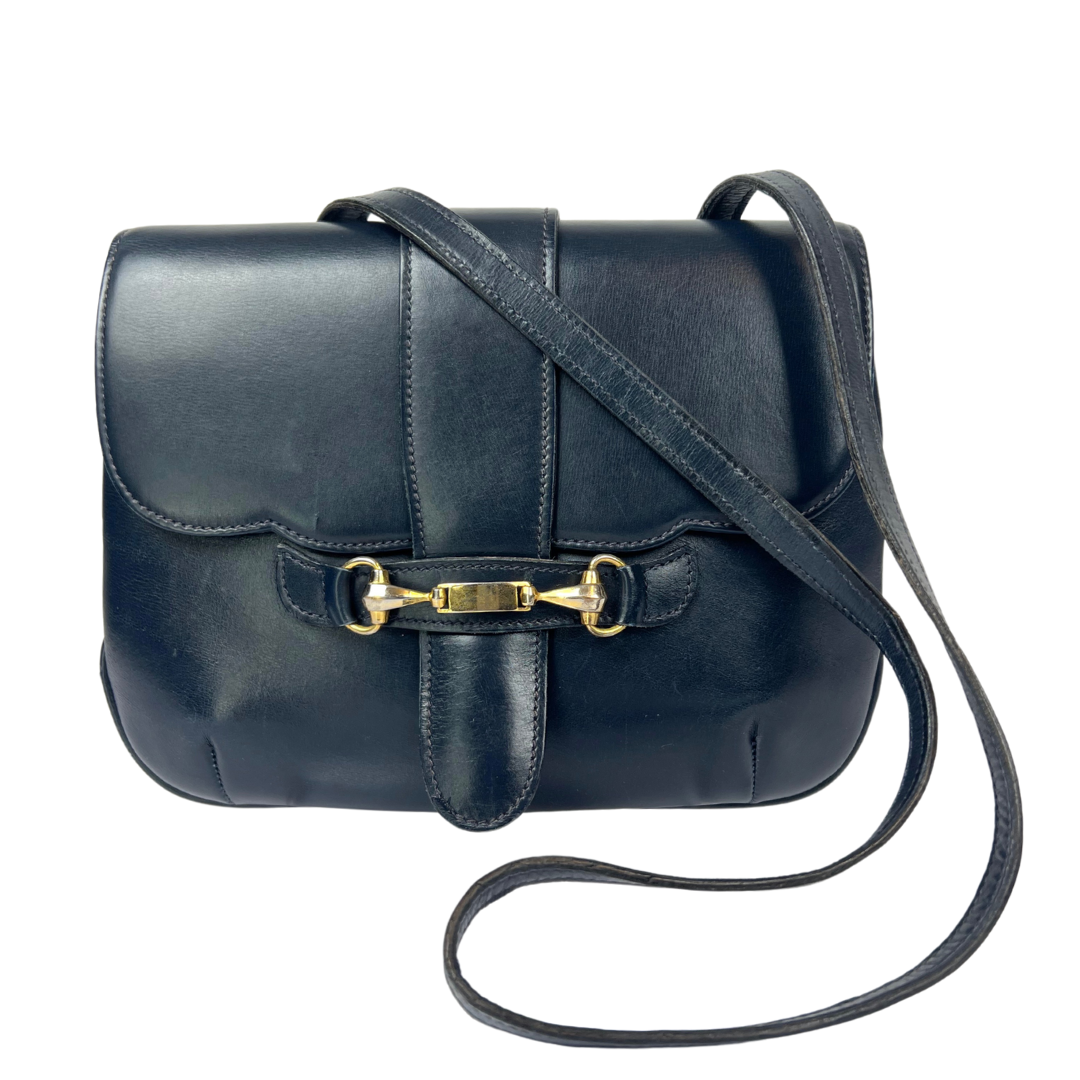 GUCCI Borsa vintage blu a tracolla