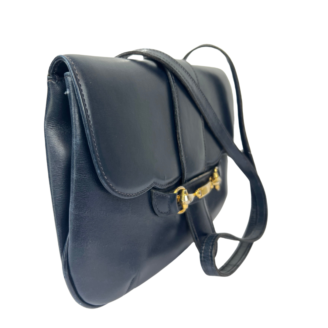GUCCI Borsa vintage blu a tracolla