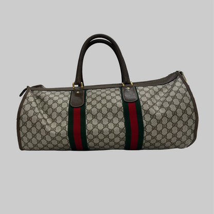 GUCCI Borsone viaggio "Savoy" canvas cerato
