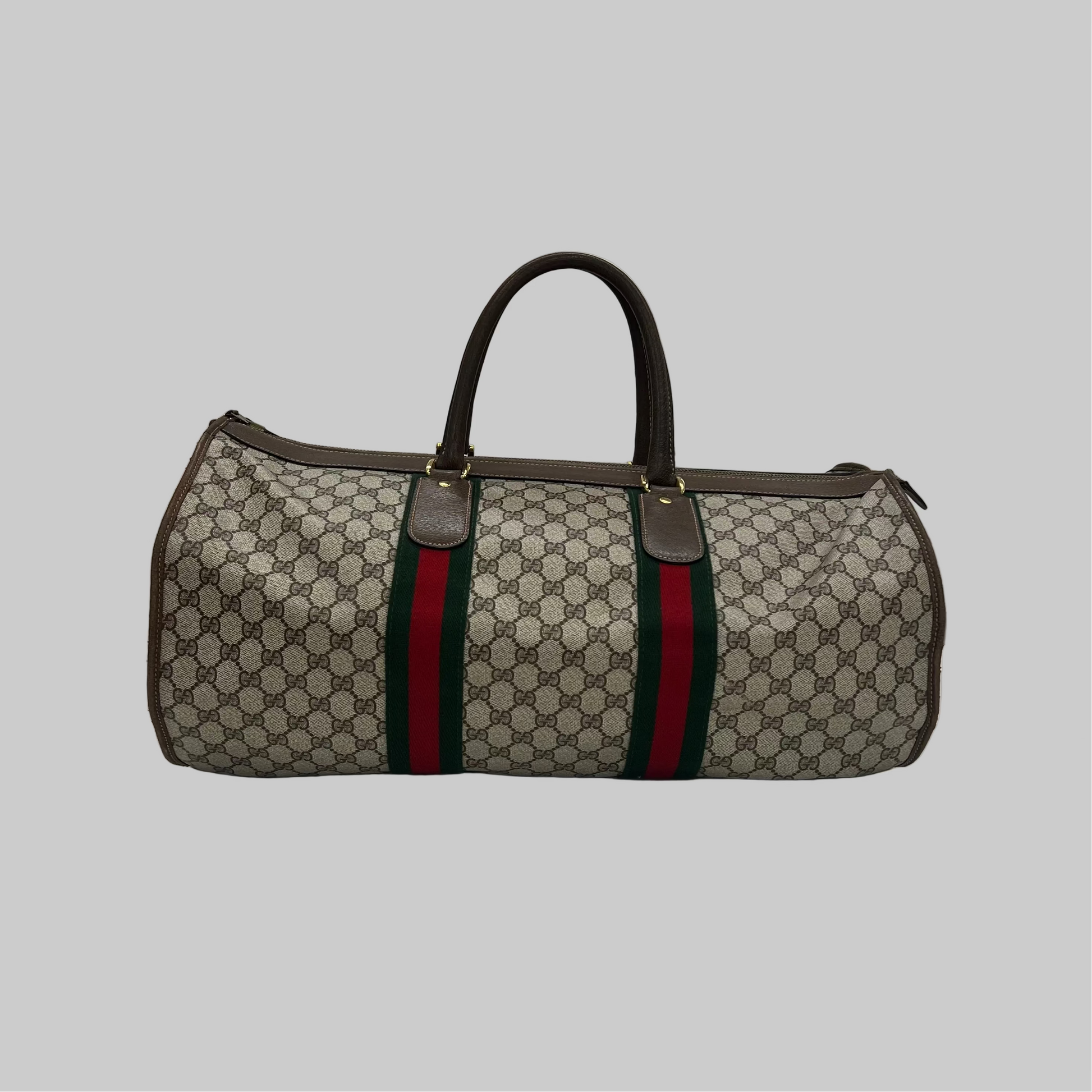 GUCCI Borsone viaggio "Savoy" canvas cerato
