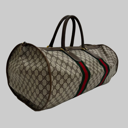 GUCCI Borsone viaggio "Savoy" canvas cerato