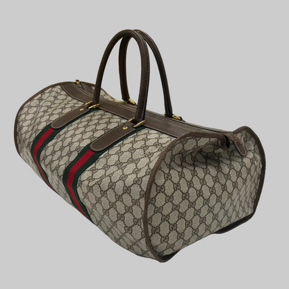 GUCCI Borsone viaggio "Savoy" canvas cerato