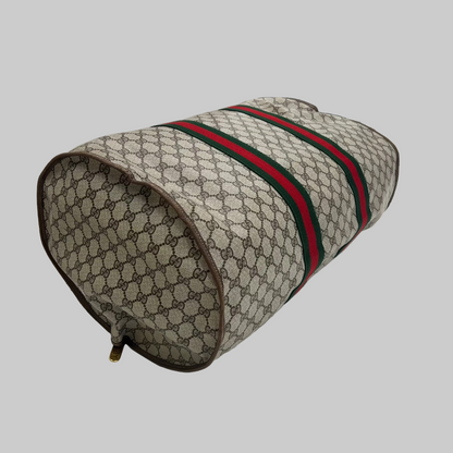GUCCI Borsone viaggio "Savoy" canvas cerato