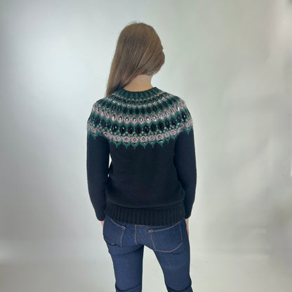 GUCCI Pull in cashmere nero con ricami