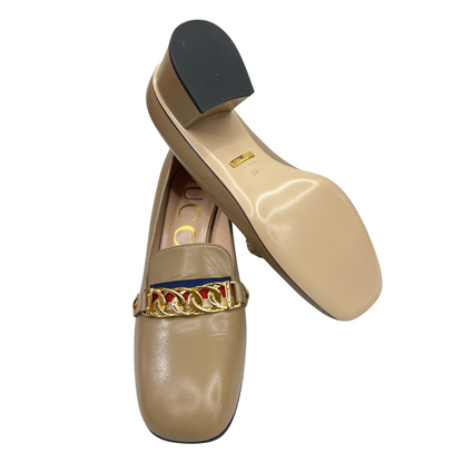 GUCCI Scarpa mocassino color nude