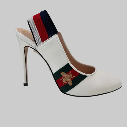 GUCCI Scarpe Slinback Sylvie bianche